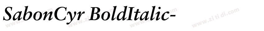 SabonCyr BoldItalic字体转换